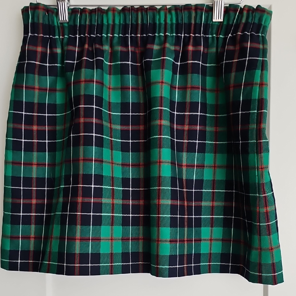 J. Crew Green and Black Tartan Mini Skirt